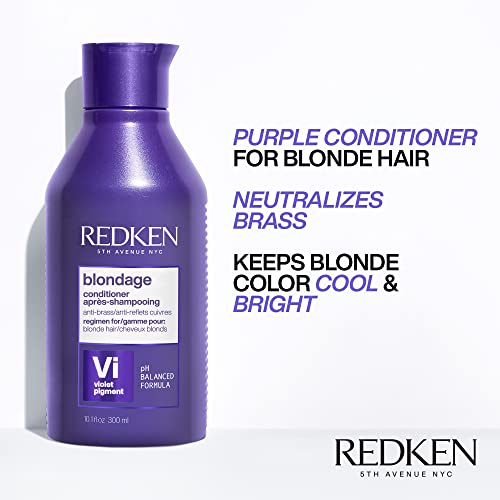 Redken Blondage Purple Conditioner 10.1 Fl Oz - Tones & Moisturizes Blonde Hair