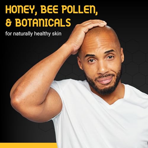 Bee Bald 4-Pack with HEAL Post-Shave Healing Balm, SHAVE Premium Shave Cream, SCRUB Exfoliating Pre-Shave, and SMOOTH PLUS Daily Moisturizer with SPF 30