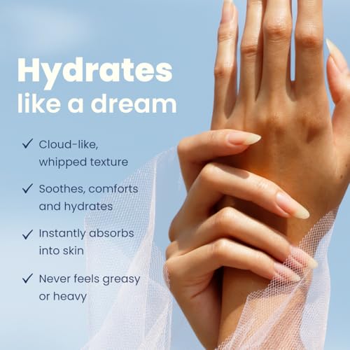 LONDONTOWN Whipped Cloud Hand Cream 2.5 fl oz - Hydrating Vegan Moisturizer with Coconut & Vanilla Scent