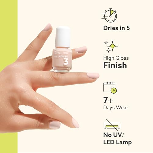 Dazzle Dry Mini Kit 4 Step System - Sail Away - A pastel periwinkle blue. Full coverage cream. (5 Piece Kit / 5 Manicures)