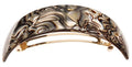 France Luxe Extra Volume Onyx Hair Barrette for Thick Hair, 4 Inch