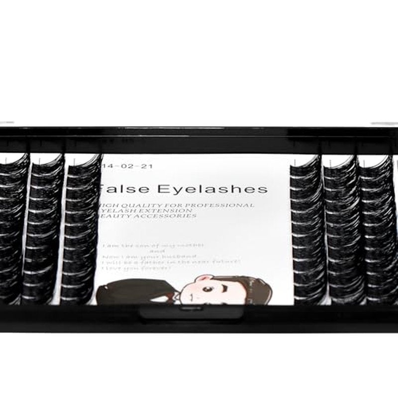 Bodermincer 84 Clusters D Curl Wide Cluster False Eyelash Volume Lashes Natural Eyelashes Set DIY Eyelash Extension 3D Effect Glue Bonded Band Individual Lash Home Eyelash Extension (10MM)