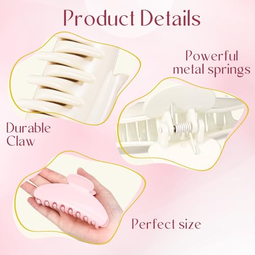 Yuxung 16Pcs Pastel Color Hair Claw Clips Bulk 4.33 Inch for Women