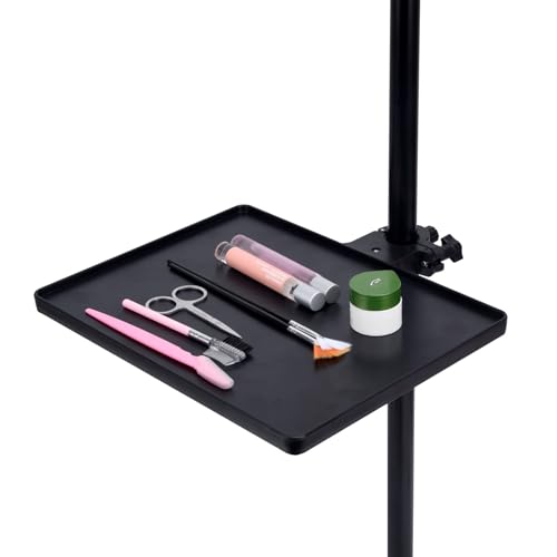 Lash Tray Holder 10.6 x 8 inches, Adjustable Lash Trays for Lash Extensions Lash Trays Organizer Adjustable Plastic Essential Organizer Stand for Lash Techs Mirror Tablet Holder for Salon or Homes Use