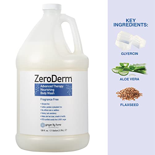 Ginger Lily Farms ZeroDerm Body Wash 128oz Fragrance Free – Advanced Therapy