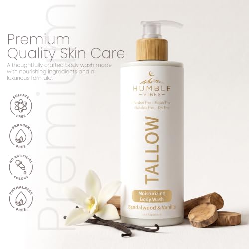 Humble Vibes Sandalwood Vanilla Grass-Fed Tallow Body Wash 16.9 fl oz
