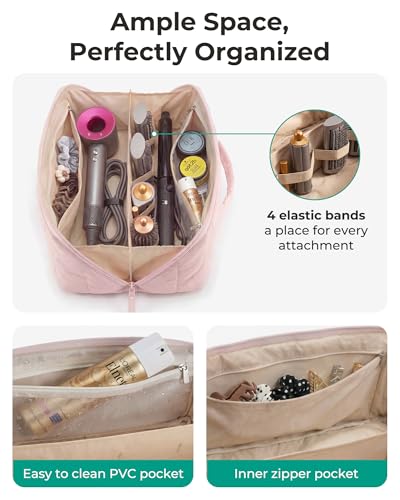 Travel Hair Tool Organizer Bag for Airwrap & Shark FlexStyle - Large Capacity, Heat-Resistant, Water-Resistant