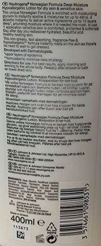 Neutrogena Norwegian Formula Deep Moisture Body Lotion Pack of 3 - Hypoallergenic 13.5oz