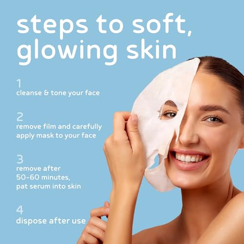 PB & JAY Hydrogel Face Mask ? Korean Overnight Face Mask for Deep Hydration, Natural Collagen Production, & Glass-Skin Glow (5 Pack)