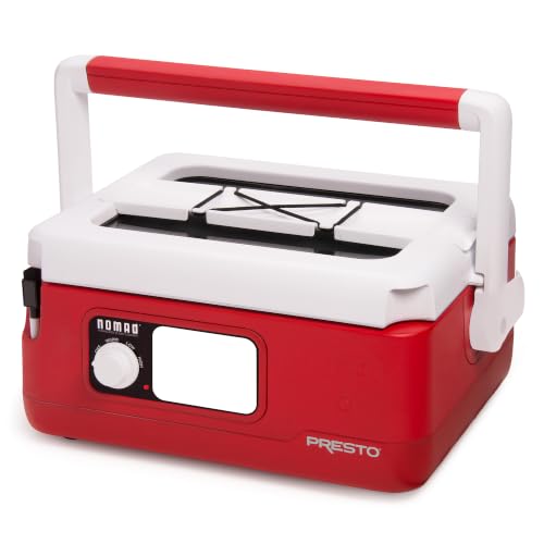 Traveling Slow Cooker 6 Qt Red Locking Lid Portable Family Meal Cooker