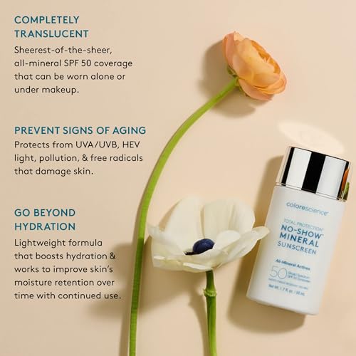 Mineral Sunscreen SPF 50 - No-Show Invisible Protection 2.6 Fl Oz