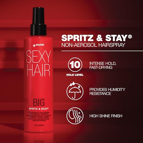 Non-Aerosol Hairspray - Max Hold & Shine, Fast Drying, All Hair Types, 8.5 Oz - Fresh Variant