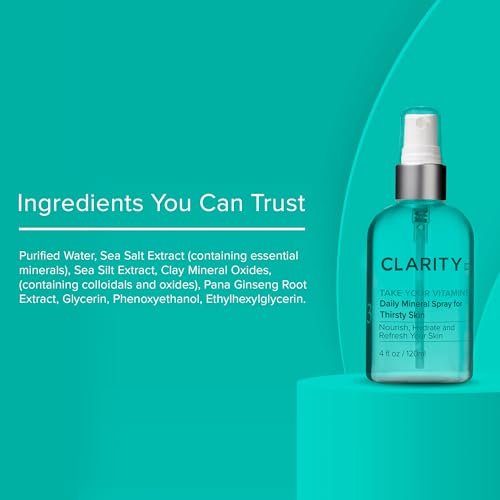 Mineral Spray for Dry Skin 1 Fl Oz Daily Hydrating Face & Body Mist - All Skin Types