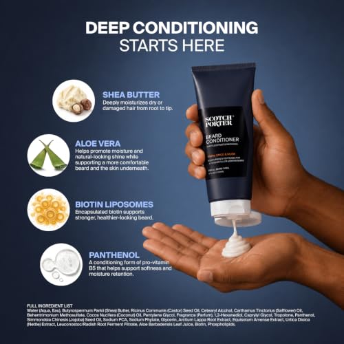 Beard Conditioner - Biotin & Shea Butter, 7.1oz, 2-Pack - Hydrate & Nourish