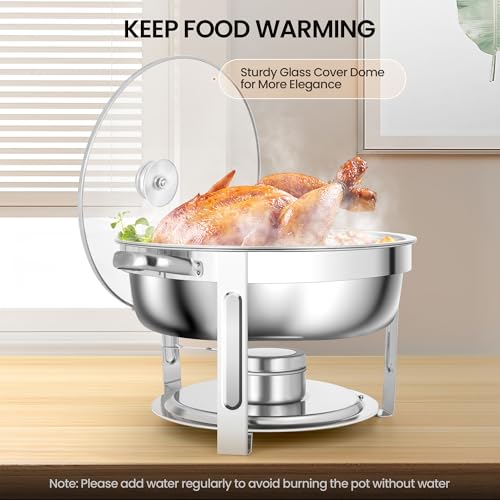 6QT Stainless Steel Chafing Dishes Buffet Set for Catering and Parties