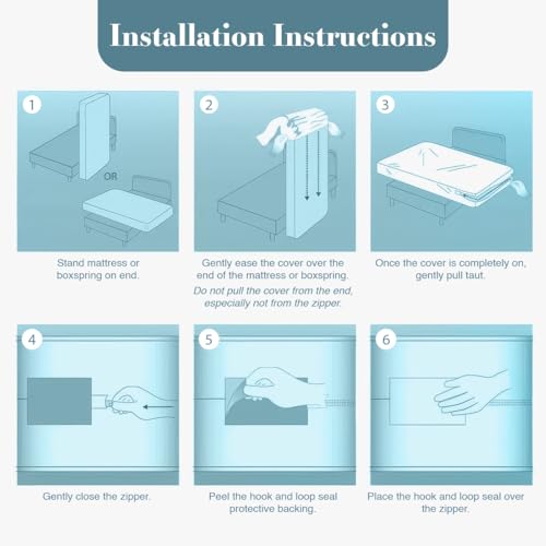 Utopia Bedding Twin XL Mattress Protector Zippered Encasement Pack of 4 Waterproof Dust Mite Proof