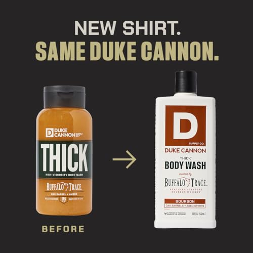 Duke Cannon Bourbon Gift Set for Men ? 3 Pack Bundle with Bourbon Bar Soap, THICK Body Wash & Big Bourbon Beard Oil ? Oak Barrel Scent