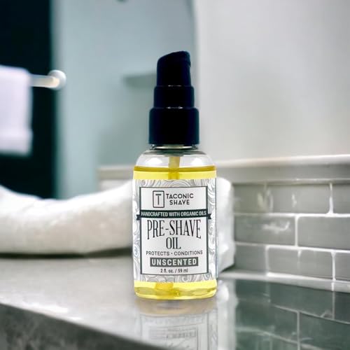Taconic Shave Premium Natural Pre-Shave Oil (2 oz.) ? Unscented ? Protects Against Irritation and Razor Burn when Shaving with a Cartridge, Safety or Straight Razor