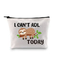 G2TUP Occupational Therapy Therapist Gift I Can't ADL Today Makeup Bag OT Life Sloth Bag Occupational Therapist Joke Gift