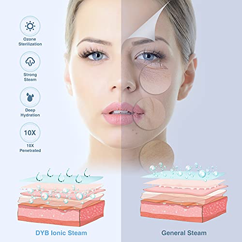 DYB Portable Facial Steamer, Nano Ionic Face Steamer with 360¡ÆRotatable Sprayer,Mini Facial Steamer for Salon and Spa,1 Piece Headband and 4 Pieces Steel Skin Kits.