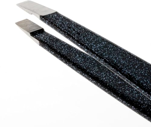 Eyebrow Tweezers Slant Tip - Dusted Onyx, 1 Count