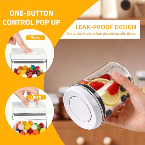 12 Pack Airtight Food Storage Containers Set - Clear Plastic Kitchen Organization