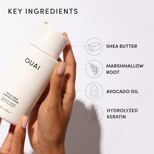 OUAI Thick Hair Conditioner - Moisturizing 10 Oz Full Size Pack