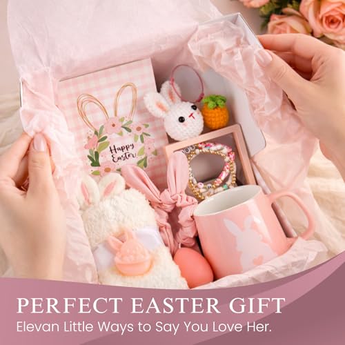 Easter Basket Stuffers for Teen Girls & Women - Bunny Gift Set with Tumbler, Mug & Bracelet - Easter_SpaGift