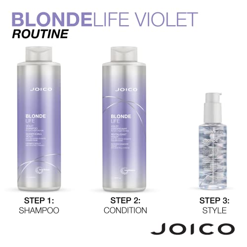 Joico Blonde Life Violet Shampoo & Conditioner Set 33.8 Fl Oz Pack of 2 - Cool Blonde Brightening