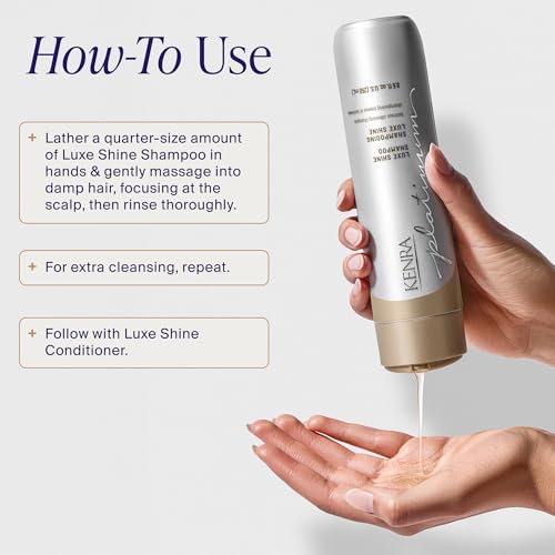 Kenra Platinum Luxe Shine Shampoo 8.5 Fl Oz - Smoothing Frizz Control & Color Safe
