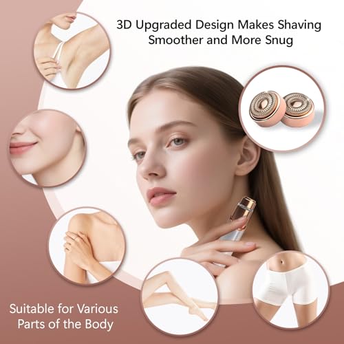 Gen 2 Replacement Heads Compatible with Flawless Facial Hair Remover, Replacement Blades
