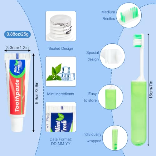 Bulk Hygiene Kits for Homeless - Pack of 10 Travel Toiletry Sets