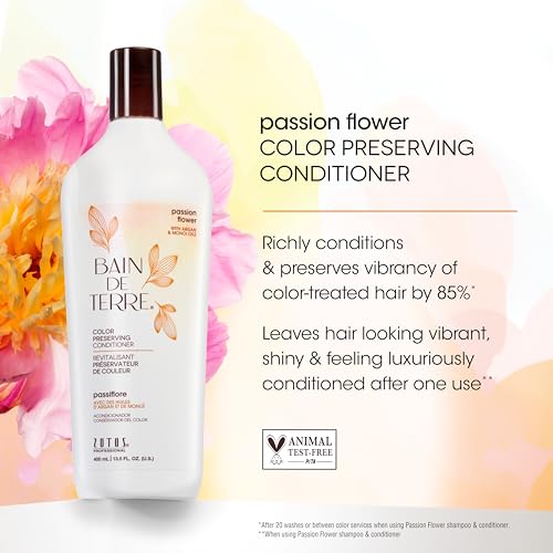 Bain de Terre Passion Flower Color Preserving Shampoo & Conditioner Set - 13.5 Fl Oz