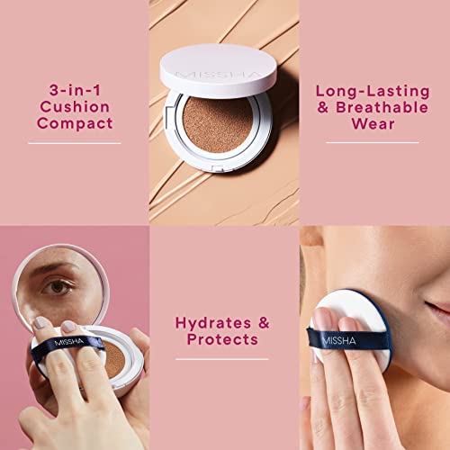 Korean BB Cream & Cushion Foundation Set - Dewy, Natural Finish, SPF 42 PA++