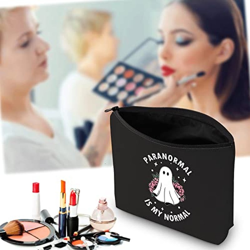 JXGZSO Ghost Hunter Gift Paranormal Is My Normal Makeup Bag Ghost Hunter Cosmetic Bag (Paranormal Normal B)