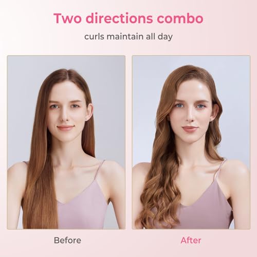 3-in-1 Hair Dryer & Curling Styler with Auto Wrap Airflow - 2000W Ionic Travel Blow Dryer