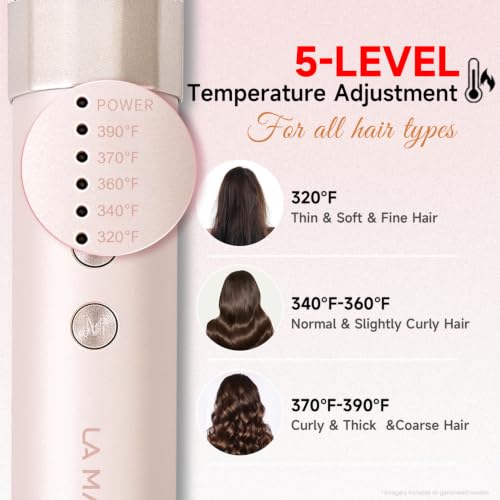 2-in-1 Hair Straightener Brush for Women, Adjustable Temperature, Ionic Plasma Technology