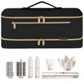 Travel Carrying Case for Shark Flex Style,Double Layer Storage Case,Portable Storage Organizer Bag for Shark Flexstyle and Attachments,Black Gold(Only Bag)