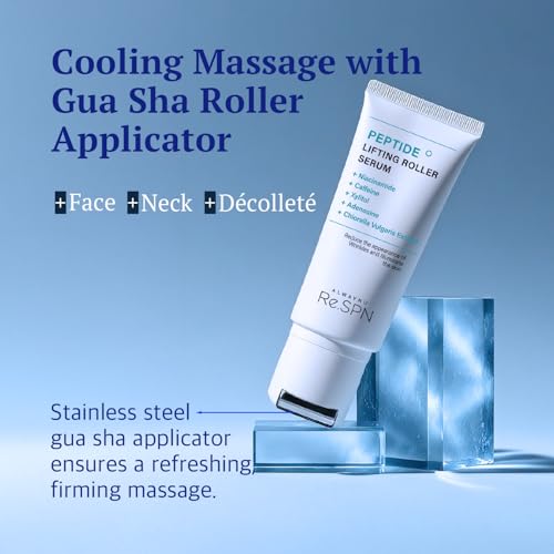 Copper Peptide Face and Neck Lifting Serum with Gua Sha Roller - 1.69 fl oz