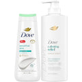 Dove 2-in-1 Dandruff Shampoo & Conditioner with Pyrithione Zinc, Calming Relief & Body Wash Set