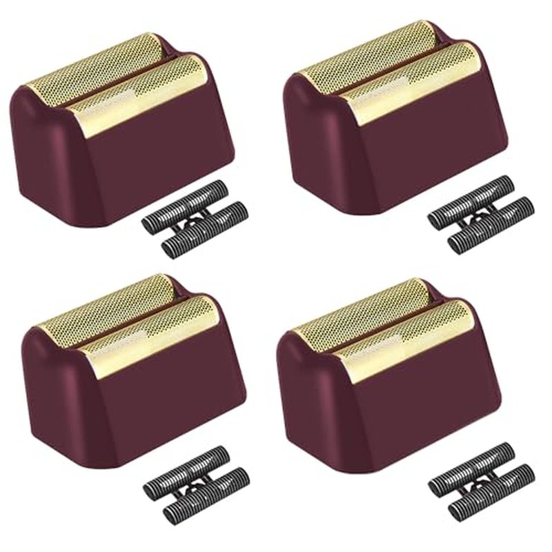 4 Pack Professional 5 Star Series Finale Shaver Replacement Foil and Cutter Bar Assembly Compatible With Wahl Shaver Foil 7031-100, 7043-100 Super Close Shaving Replacement Heads£¬ (Black)