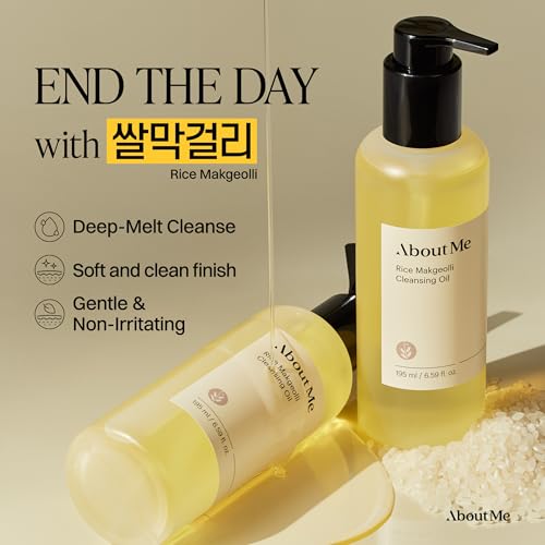 Korean Rice Cleansing Oil with Makgeolli Ferments - Makeup & Sunscreen Remover, 6.59 fl oz
