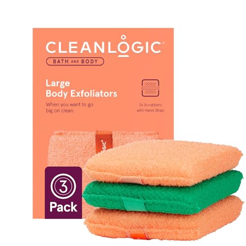 Exfoliating Body Scrubber Set - Large Bath & Body Loofahs, 3 Pack