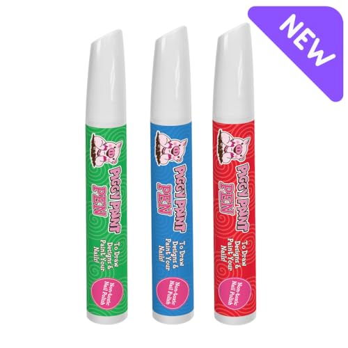 Kids Nail Polish Pens Bundle - Non-Toxic Water-Based Nail Art Markers