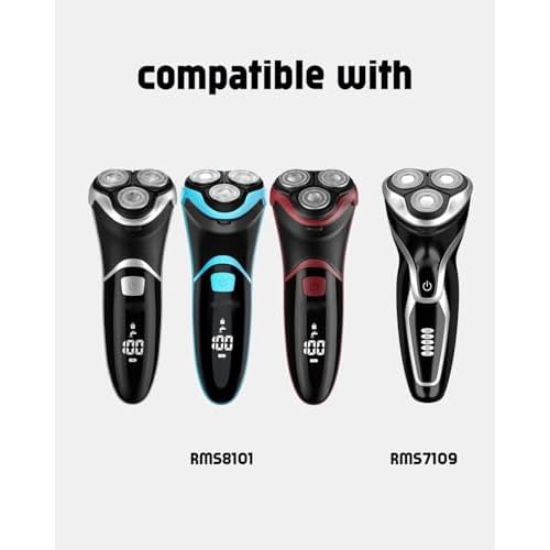RMS8101 Replacement Blades for Men's Electric Shaver RMS8101 RMS7109, 6PCS Electric Razor Blades, 2 Cleaning Brush