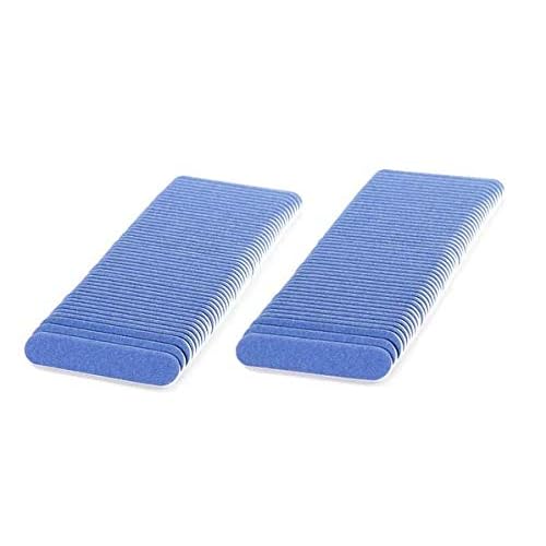 Iridesi Professional Mini Blue Finger Nail Files 120/240 Washable Emery Boards 3-1/2 Inches Long Fingernail Files Per Pack (100)