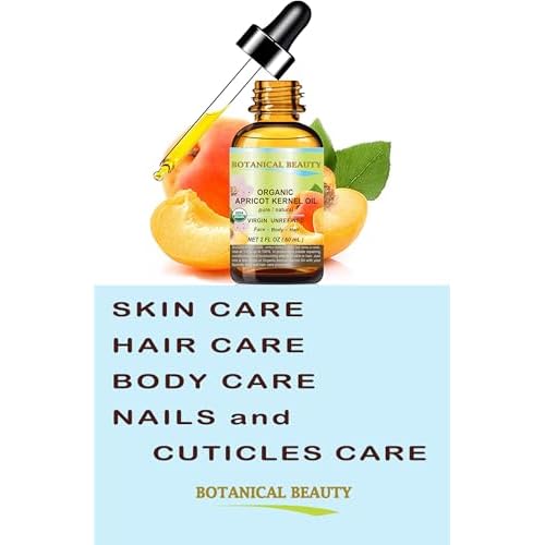 Botanical Beauty ORGANIC APRICOT KERNEL OIL Australian. 100% Pure Virgin Unrefined Cold Pressed Carrier Oil 1 oz- 30 ml. For Face, Hair, Body, Nails, Skin, Anti - aging