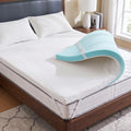 Queen Size Memory Foam Mattress Topper 3 Inch - White, Comfort & Support