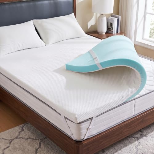 Queen Size Memory Foam Mattress Topper 3 Inch - White, Comfort & Support