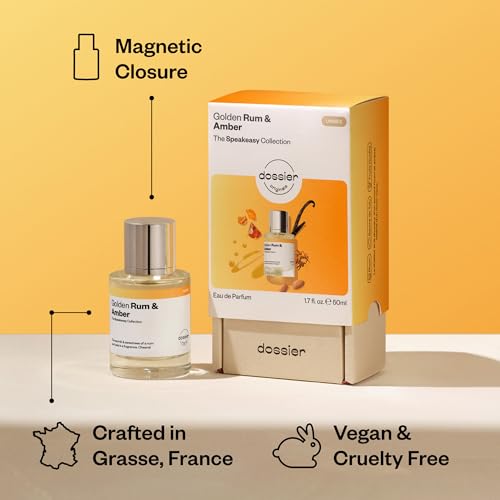 Dossier Golden Rum & Amber Unisex Eau de Parfum 50ml - Warm Boozy Fragrance